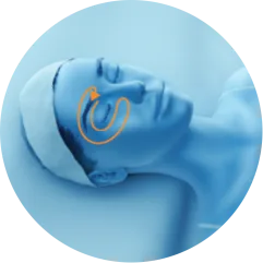 EMface facial toning Dublin - 3D head diagram showing the area around the eyes 3D head diagram showing the area around the eyes for EMface facial toning in Dublin